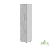 KIT MOBILE MULTIUSO ARMADIO 3 RIPIANI COLONNA 41X37X182H CM BIANCO CEMENTO