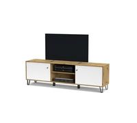 KIT MOBILE PORTA TV BOLLO BO2 CM. 183X40X55H ROVERE ARTISAN/BIANCO