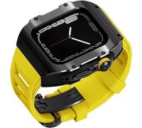 Kit Mod Band Band Band Band Band in acciaio inossidabile ， Compatibile con Apple Watch Series 9 8 7 6 5 4 SE Sostituzione ， Class di cinghie della custodia da uomo da uomo ， per iWatch Series 45mm