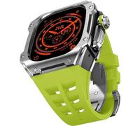 Kit MOD BANDAD CASA BANDA CASA DELLA CASA IN ACCIAIO AUSSIONE ， per 44 mm 45 mm ， custodia per orologi in metallo Sport cinghia traspirante ， per iWatch Series 8/7/6/5/4/SE Accessori di ricambio