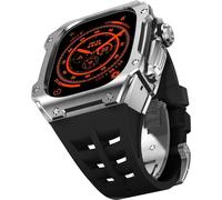 Kit MOD BANDAD CASA BANDA CASA DELLA CASA IN ACCIAIO AUSSIONE ， per 44 mm 45 mm ， custodia per orologi in metallo Sport cinghia traspirante ， per iWatch Series 8/7/6/5/4/SE Accessori di ricambio