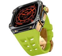 Kit MOD BANDAD CASA BANDA CASA DELLA CASA IN ACCIAIO AUSSIONE ， per 44 mm 45 mm ， custodia per orologi in metallo Sport cinghia traspirante ， per iWatch Series 8/7/6/5/4/SE Accessori di ricambio