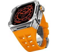 Kit MOD BANDAD CASA BANDA CASA DELLA CASA IN ACCIAIO AUSSIONE ， per 44 mm 45 mm ， custodia per orologi in metallo Sport cinghia traspirante ， per iWatch Series 8/7/6/5/4/SE Accessori di ricambio