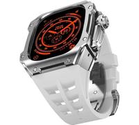 Kit MOD BANDAD CASA BANDA CASA DELLA CASA IN ACCIAIO AUSSIONE ， per 44 mm 45 mm ， custodia per orologi in metallo Sport cinghia traspirante ， per iWatch Series 8/7/6/5/4/SE Accessori di ricambio