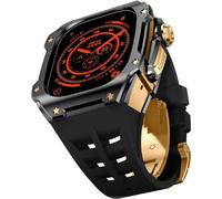 Kit MOD BANDAD CASA BANDA CASA DELLA CASA IN ACCIAIO AUSSIONE ， per 44 mm 45 mm ， custodia per orologi in metallo Sport cinghia traspirante ， per iWatch Series 8/7/6/5/4/SE Accessori di ricambio