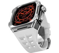 Kit MOD BANDAD CASA BANDA CASA DELLA CASA IN ACCIAIO AUSSIONE ， per 44 mm 45 mm ， custodia per orologi in metallo Sport cinghia traspirante ， per iWatch Series 8/7/6/5/4/SE Accessori di ricambio