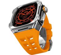 Kit MOD BANDAD CASA BANDA CASA DELLA CASA IN ACCIAIO AUSSIONE ， per 44 mm 45 mm ， custodia per orologi in metallo Sport cinghia traspirante ， per iWatch Series 8/7/6/5/4/SE Accessori di ricambio