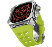 Kit MOD BANDAD CASA BANDA CASA DELLA CASA IN ACCIAIO AUSSIONE ， per 44 mm 45 mm ， custodia per orologi in metallo Sport cinghia traspirante ， per iWatch Series 8/7/6/5/4/SE Accessori di ricambio