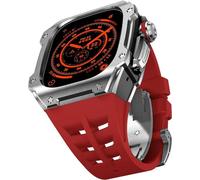 Kit MOD BANDAD CASA BANDA CASA DELLA CASA IN ACCIAIO AUSSIONE ， per 44 mm 45 mm ， custodia per orologi in metallo Sport cinghia traspirante ， per iWatch Series 8/7/6/5/4/SE Accessori di ricambio