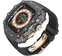 Kit MOD CASA MOD di orologi in fibra di carbonio , per ultra 2 49 mm , cinghia di orologio di lusso+custodia per orologio in fibra di carbonio , per la serie 9/8/7/6/5/4/SE 45mm 44mm Accessori