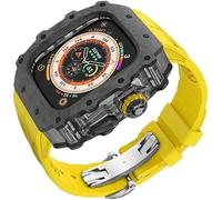 Kit MOD CASA MOD di orologi in fibra di carbonio ， per ultra 2 49 mm ， cinghia di orologio di lusso+custodia per orologio in fibra di carbonio ， per la serie 9/8/7/6/5/4/SE 45mm 44mm Accessori