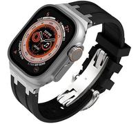 Kit MOD cinghia di orologio per orologi di ricambio di fluorobber ， per 45 mm 44 mm 41 mm 40 mm Ultra 49 mm, stronzi di orologi da uomo in gomma Classa di farfalla in acciaio inossidabile per serie