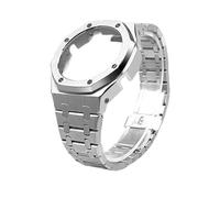 Kit mod in metallo GA2100 compatibile con Casio 2110 GMA-S2100 GM2100 Custodia in acciaio inossidabile e cinturino dell'orologio Accessori di modifica ricambio(Silver Set,GMA-S2100)