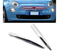 Kit Modanature Paraurti Anteriori Cromate Baffi Per Fiat 500 Dal 2007-2015 2 PZ