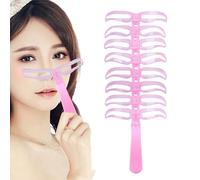 Kit modelli per sopracciglia, per sopracciglia riutilizzabile, strumento per modellare stencil, set per in 8 stili per donne ragazze principianti casa viaggi quotidiani salone di a