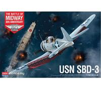 KIT MODELLINO AEREO ACADEMY USN SBD-3 BATTLE OF MIDWAY MODELLISMO SCALA 1:48