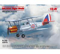KIT MODELLINO AEREO MILITARE ICM DH82A TIGER MOTH OF THE WORLD AIR FORCES 1:32