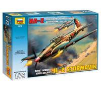 KIT MODELLINO AEREO MILITARE STATICO ZVEZDA STORMOVIK IL-2 MODELLISMO SCALA 1/72