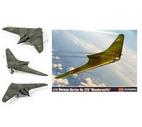 KIT MODELLINO AEREO STATICO ACADEMY GERMAN HORTEN HO 229 WUNDERWAFFE SCALA 1:72