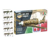KIT MODELLINO AEREO STATICO ITALERI MC 202 FOLGORE ACES MODELLISMO SCALA 1:72