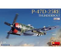 KIT MODELLINO AEREO STATICO MINIART P-47D-25RE THUNDERBOLT MODELLISMO SCALA 1/48