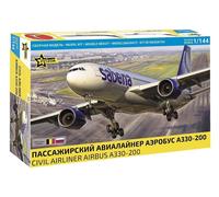 KIT MODELLINO AEREO STATICO ZVEZDA AIRBUS A330-200 SABENA MODELLISMO SCALA 1:144