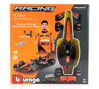 KIT MODELLINO AUTO F1 STATICO BURAGO MCLAREN MCL38 LANDO NORRIS 2024 SCALA 1/24