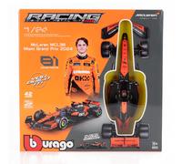 KIT MODELLINO AUTO F1 STATICO BURAGO MCLAREN MCL38 OSCAR PIASTRI 2024 SCALA 1/24