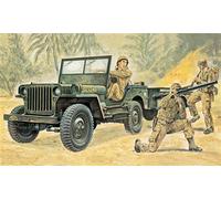 KIT MODELLINO AUTO MILITARE ITALERI WILLYS JEEP MODELLISMO SCALA 1:35