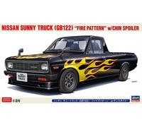 KIT MODELLINO AUTO STATICO HASEGAWA NISSAN SUNNY TRUCK GB122 FIRE PATTERN 1/24