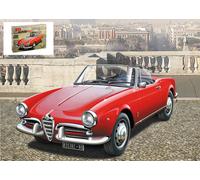 KIT MODELLINO AUTO STATICO ITALERI ALFA ROMEO GIULIETTA SPIDER 1600 SCALA 1/24