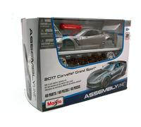 KIT MODELLINO AUTO STATICO MAISTO CHEVROLET CORVETTE GRAND SPORT 2017 SCALA 1:24