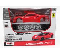 KIT MODELLINO AUTO STATICO MAISTO FERRARI 488 PISTA 2018 ROSSO MODELLISMO 1/24