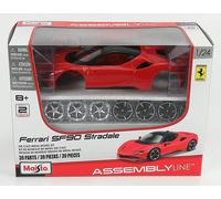 KIT MODELLINO AUTO STATICO MAISTO FERRARI SF90 HYBRID STRADALE 2019 ROSSO 1/24
