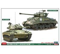 KIT MODELLINO CARRO ARMATO HASEGAWA M4A3E8 SHERMAN M24 CHAFFEE 2 KITS 1/72