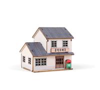 Kit modellino in legno ufficio postale villaggio retrò coreano anni 70