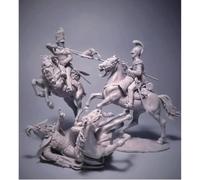 Kit modellino in resina 1/32 guerre napoleoniche cavalieri britannici e francesi Unpaintedna Titolo predefinito