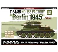 KIT MODELLINO MILITARE ACADEMY CARRO ARMATO T34/85 183 FACTORY BERLIN 1945 1:35