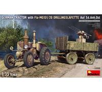 KIT MODELLINO MILITARE MINIART GERMAN TRACTOR WITH FLA-MG151/20 SCALA 1/35