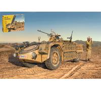 KIT MODELLINO MILITARE STATICO ITALERI AS-42 SAHARIANA CARRO ARMATO SCALA 1:35