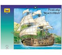 KIT MODELLINO NAVE STATICO ZVEZDA PIRATE SHIP NERO SWAN MODELLISMO SCALA 1:72