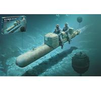 KIT MODELLINO SOTTOMARINO SOMMERGIBILE STATICO ITALERI S.L.C. MAIALE W/CREW 1:35