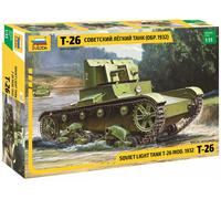 KIT MODELLINO VEICOLO MILITARE CARRO ARMATO ZVEZDA SOVIET TANK T-26 SCALA 1/35