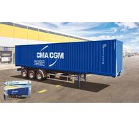 KIT MODELLISMO CAMION STATICO ITALERI CONTAINER TRAILER 40 FEET SCALA 1:24