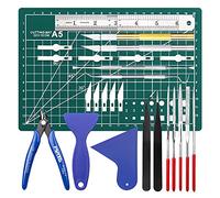 Kit Modellistica di Base, 26 Pezzi kit modellismo, attrezzi modellismo, Set di strumenti professionali per la realizzazione di modelli in scala, inclusi gli strumenti di base per il modellismo