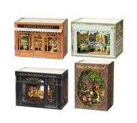Kit modello casa delle bambole | Casa delle bambole realistica in miniatura per amanti, bambini e famiglie | Modello giocattolo per la costruzione di idee per la stanza