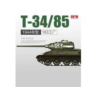Kit modello di carro armato assemblato modello Ryefield RM-5083 T-34/85 Carro armato medio 1944 Fabbrica n. 183 Scala 1/35