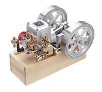 Kit modello di motore a benzina Hit and Miss raffreddato ad acqua orizzontale, mini motore a combustione in metallo con limitatore di velocità del volano, regalo educativo per adulti (multicolore 6)
