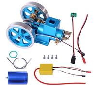 Kit modello di motore a benzina Hit and Miss raffreddato ad acqua orizzontale, mini motore a combustione in metallo con limitatore di velocità del volano, regalo educativo per adulti (multicolore)