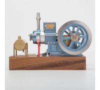 Kit modello di motore a benzina Hit and Miss raffreddato ad acqua orizzontale, mini motore a combustione in metallo con limitatore di velocità del volano, regalo educativo per adulti (multicolore 7)